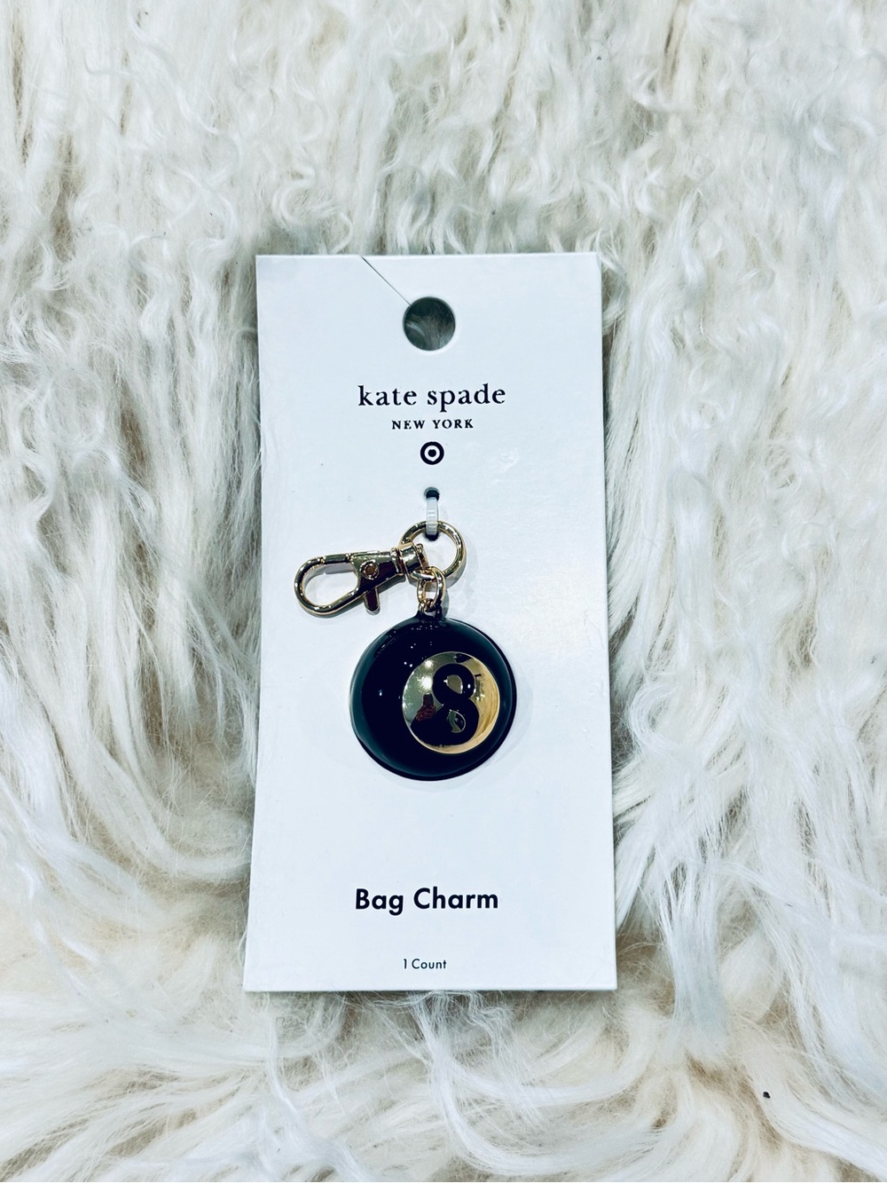 Kate Spade x Target 8 ball Bag Charm “More Fries” ♠️ novelty collaboration NWT